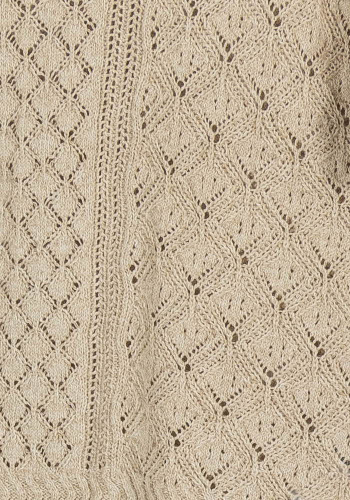Pull Manches Courtes Beige - Taille L/40 de la marque La Fée Maraboutée | PARAD103861 - Vendu par Paradigme - Image 3