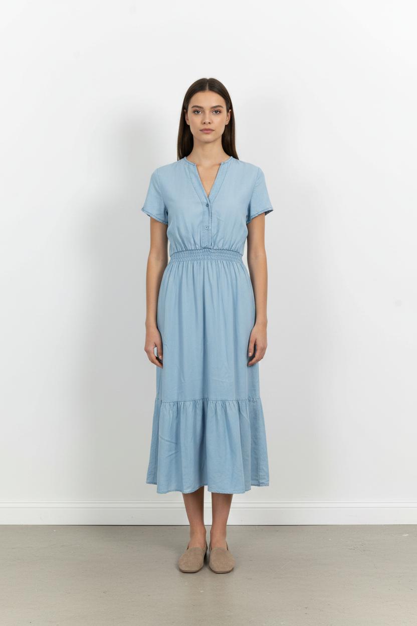 Robe Midi Bleue - Taille M/38 de la marque La Fée Maraboutée | PARAD103863 - Vendu par Paradigme - Image 1