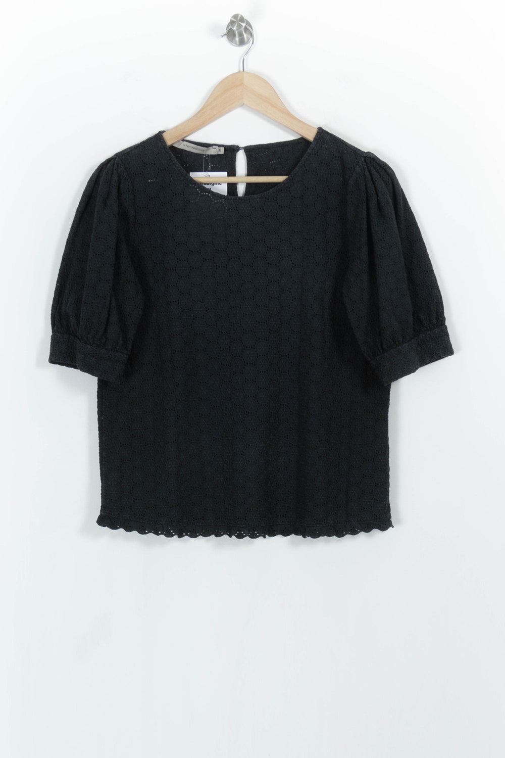 Blouse Noire - Taille M/38 de la marque La Fée Maraboutée | PARAD103864 - Vendu par Paradigme - Image 2