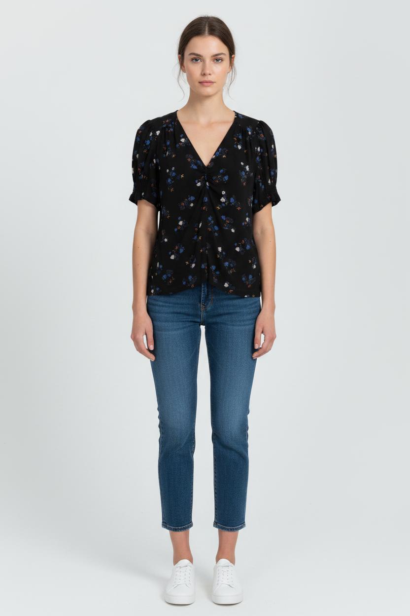 Blouse Noire et Bleue - Taille M/38 de la marque Sessùn | PARAD103865 - Vendu par Paradigme - Image 1