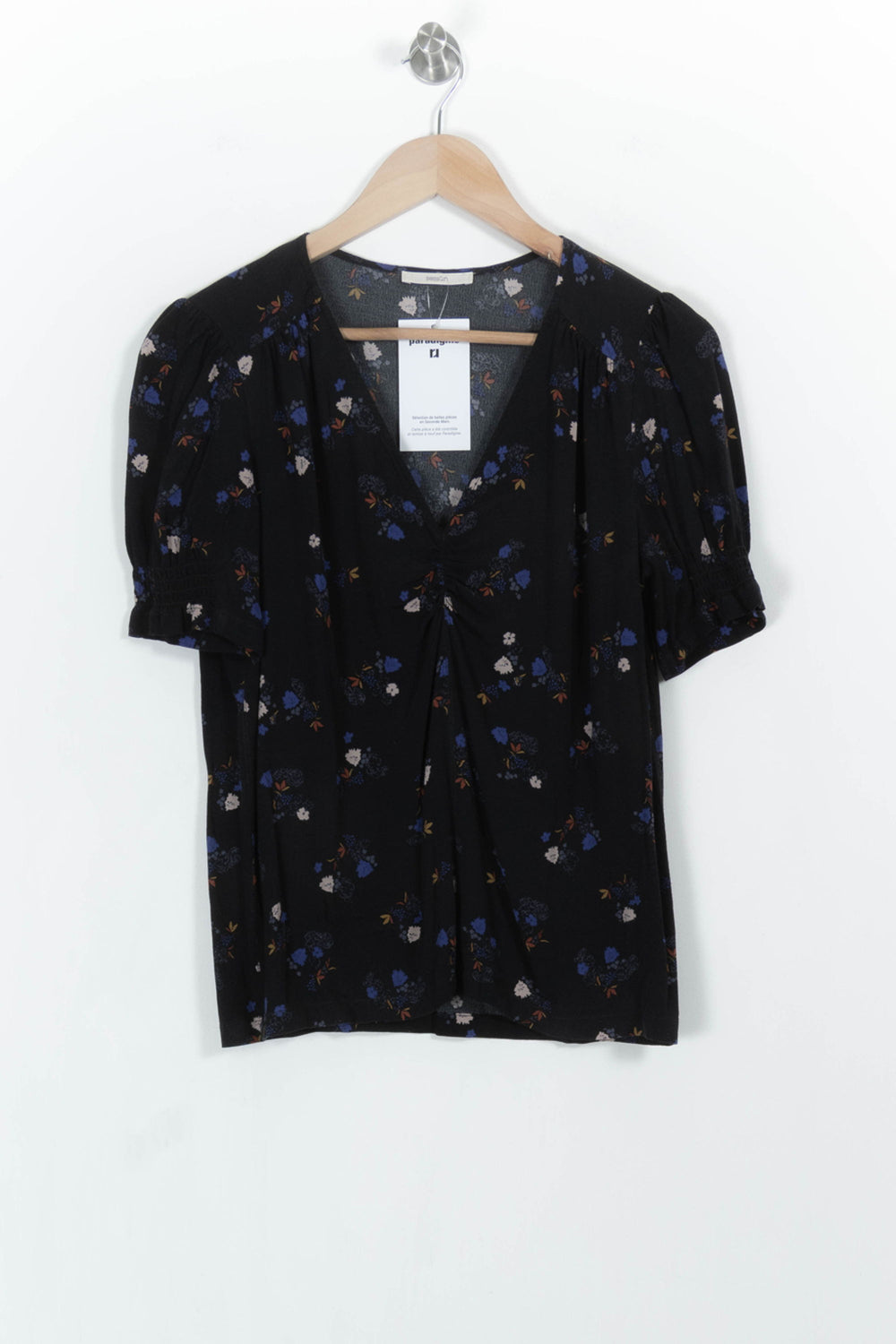 Blouse Noire et Bleue - Taille M/38 de la marque Sessùn | PARAD103865 - Vendu par Paradigme - Image 2