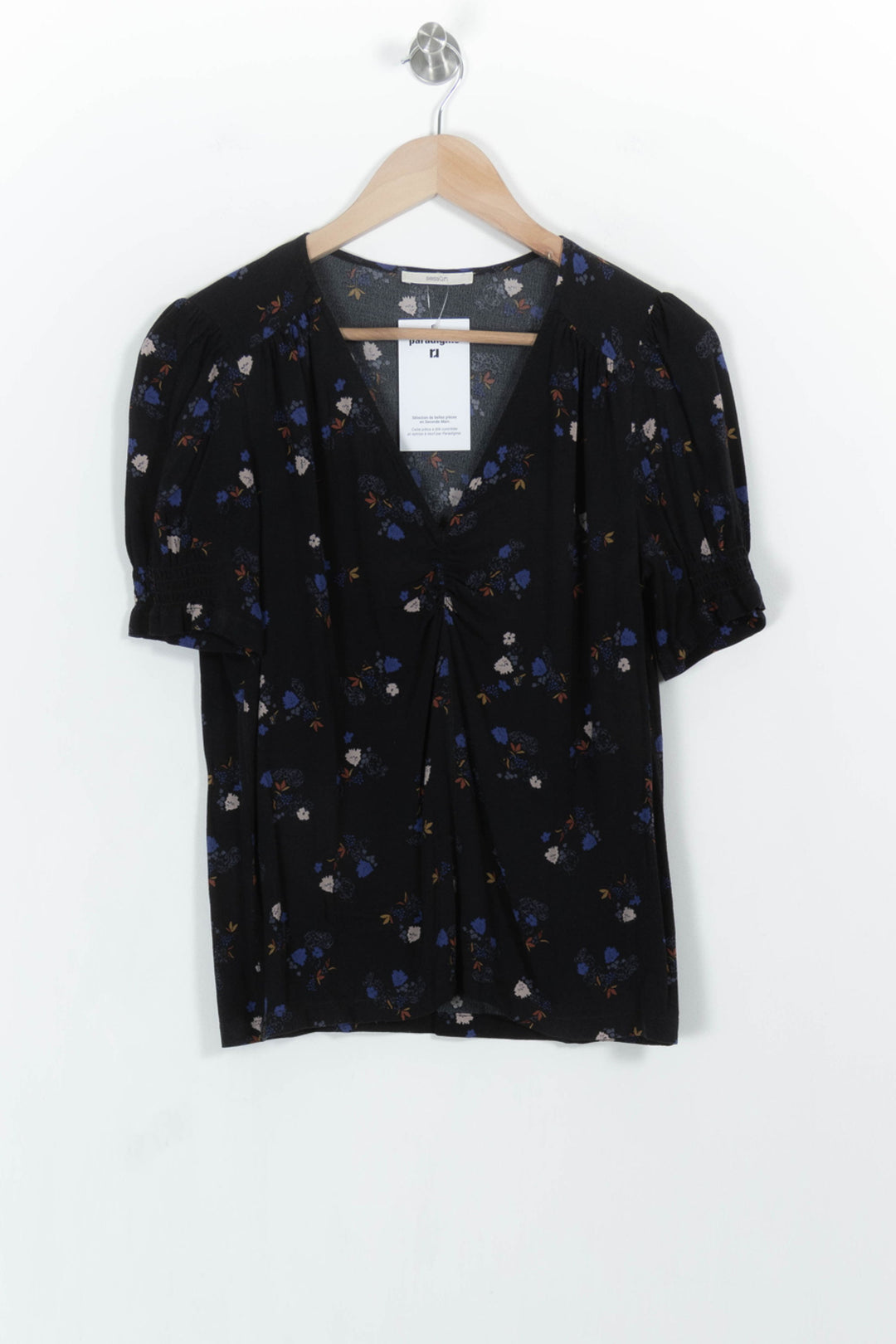 Blouse Noire et Bleue - Taille M/38 de la marque Sessùn | PARAD103865 - Vendu par Paradigme - Image 2