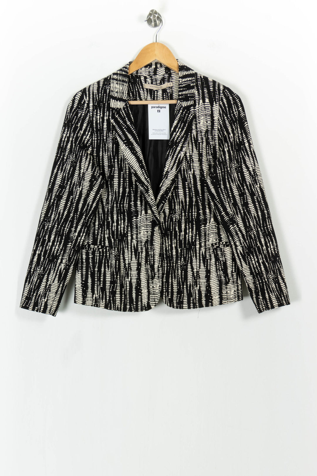Blazer Noir et Blanc - Taille M/38 de la marque La Fée Maraboutée | PARAD103866 - Vendu par Paradigme - Image 2