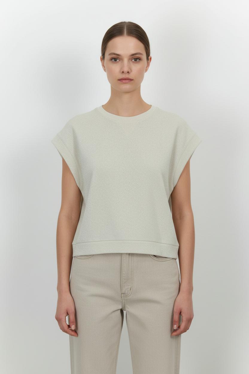 Pull Sans Manches Beige - Taille M/38 de la marque La Fée Maraboutée | PARAD103869 - Vendu par Paradigme - Image 1