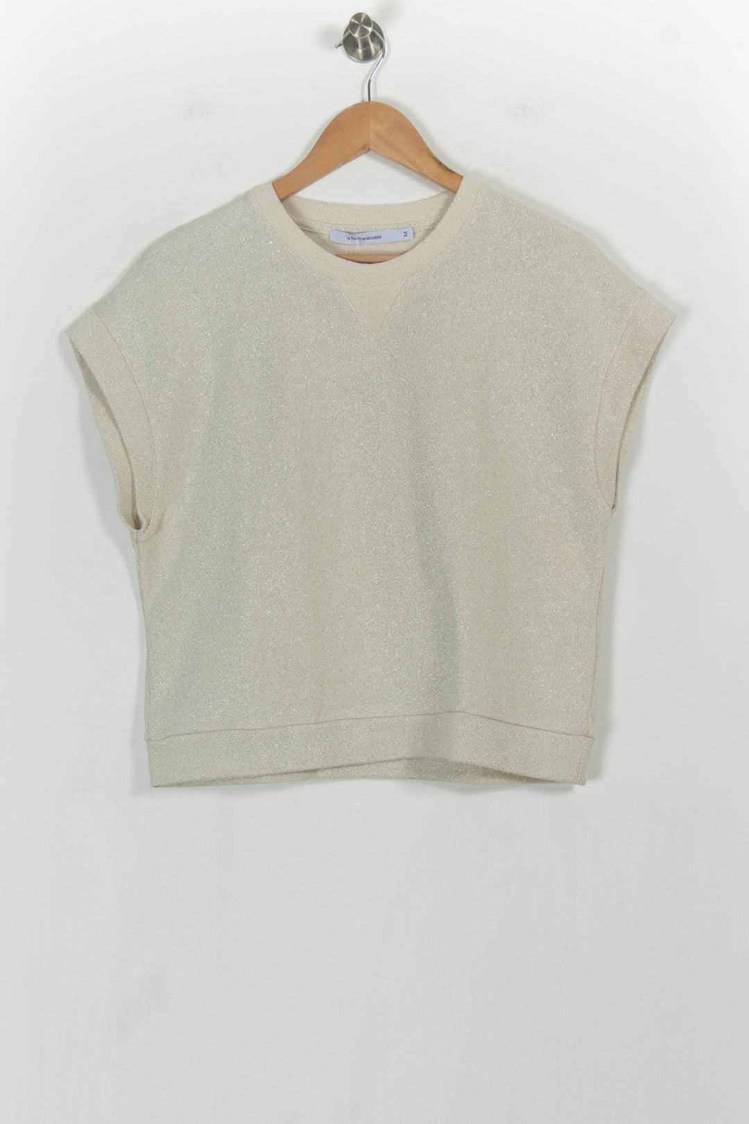 Pull Sans Manches Beige - Taille M/38 de la marque La Fée Maraboutée | PARAD103869 - Vendu par Paradigme - Image 2
