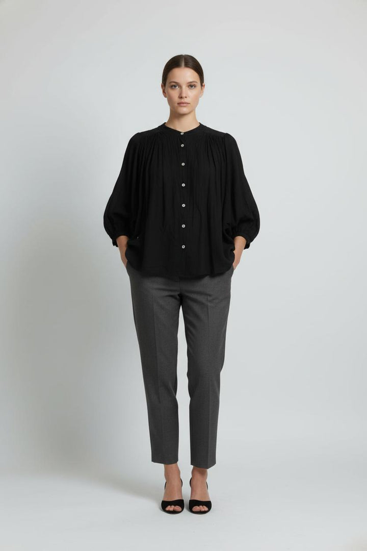 Blouse Noire - Taille M/38 de la marque La Fée Maraboutée | PARAD103872 - Vendu par Paradigme - Image 1