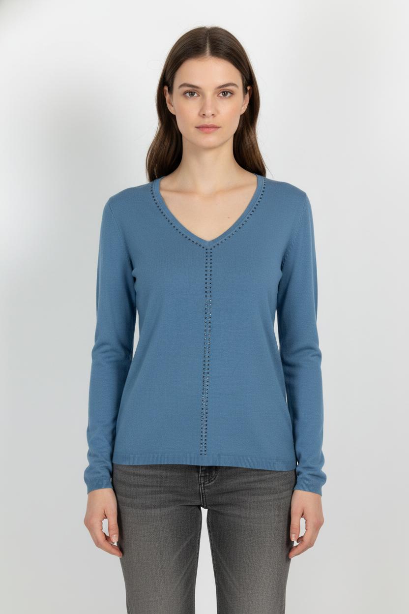 Pull Bleu - Taille S/36 de la marque Gerard Darel | PARAD103873 - Vendu par Paradigme - Image 1
