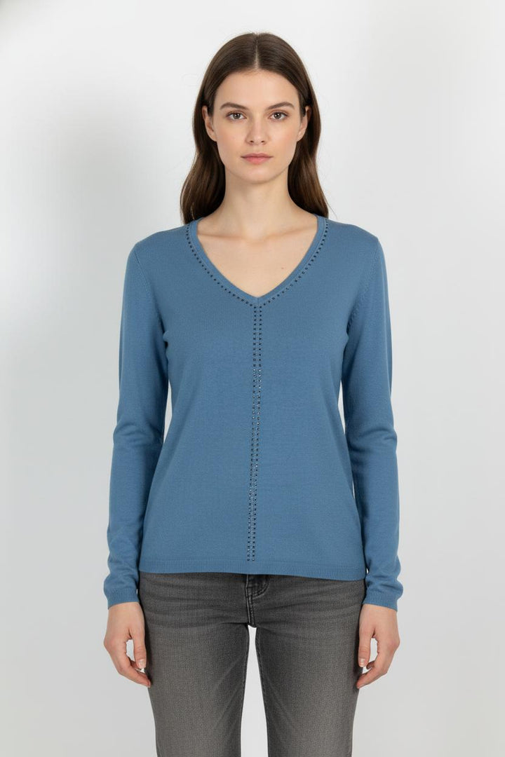 Pull Bleu - Taille S/36 de la marque Gerard Darel | PARAD103873 - Vendu par Paradigme - Image 1