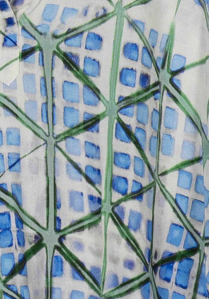 Blouse Bleu et Vert - Taille M/38 de la marque La Fée Maraboutée | PARAD103881 - Vendu par Paradigme - Image 3