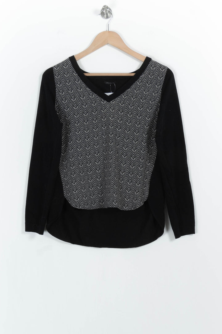 Pull Noir et Gris - Taille XS/34 de la marque IKKS | PARAD103885 - Vendu par Paradigme - Image 2