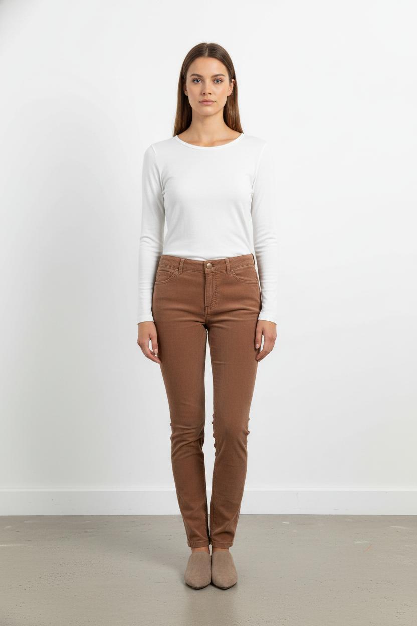 Pantalon Slim Marron - Taille S/36 de la marque One Step | PARAD103886 - Vendu par Paradigme - Image 1
