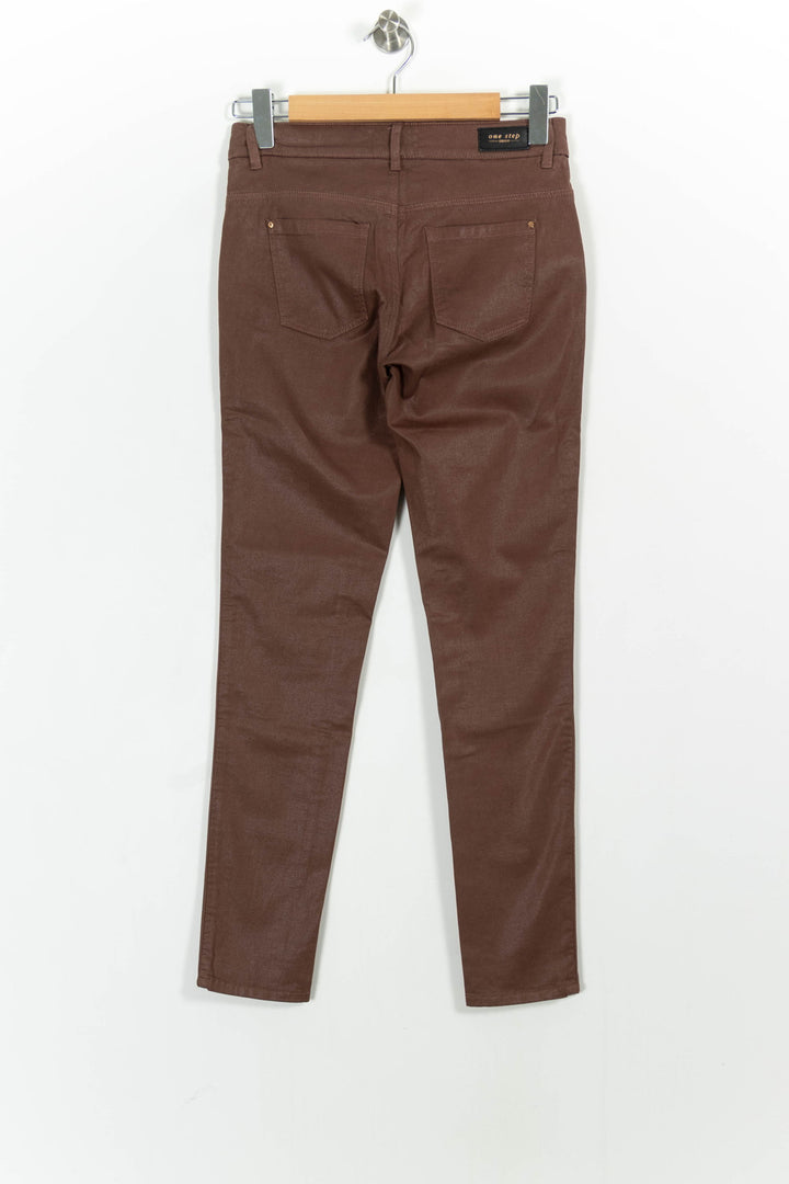 Jean Marron - Taille S/36 de la marque One Step | PARAD103887 - Vendu par Paradigme - Image 4