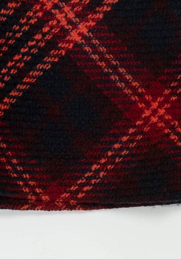 Jupe Écossaise Bordeaux et Noire - Taille XS/34 de la marque Caroll | PARAD103890 - Vendu par Paradigme - Image 3