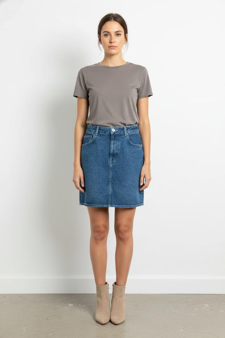 Jupe en Jean Bleue - Taille S/36 de la marque American Vintage | PARAD103894 - Vendu par Paradigme - Image 1