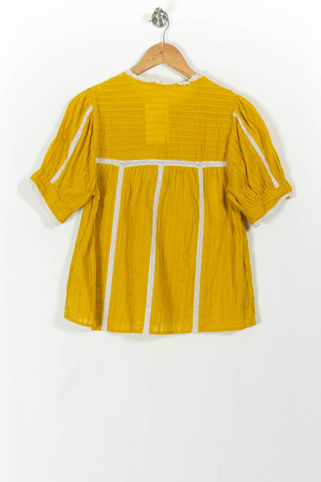 Blouse Jaune et Blanche - Taille XS/34 de la marque ba&sh | PARAD103907 - Vendu par Paradigme - Image 4