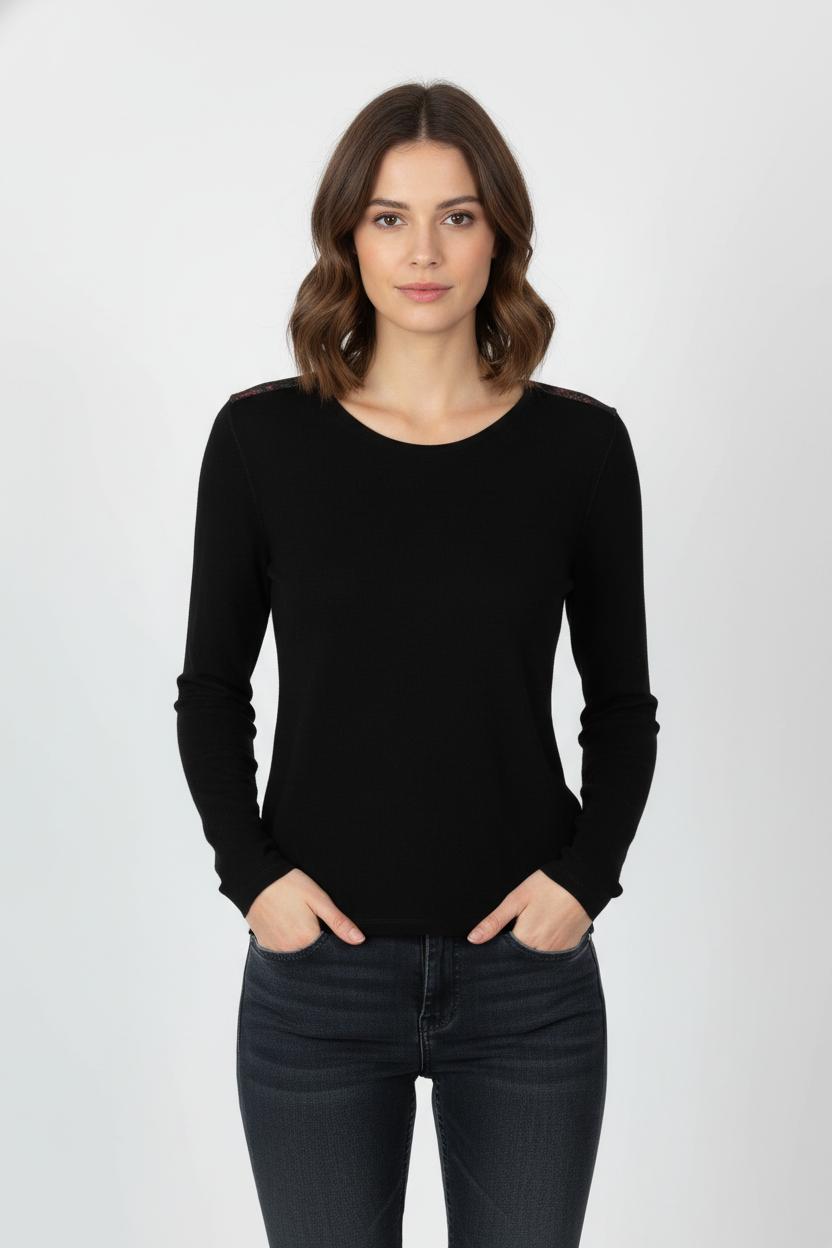 Pull Noir - Taille M/38 de la marque Indies | PARAD103913 - Vendu par Paradigme - Image 1