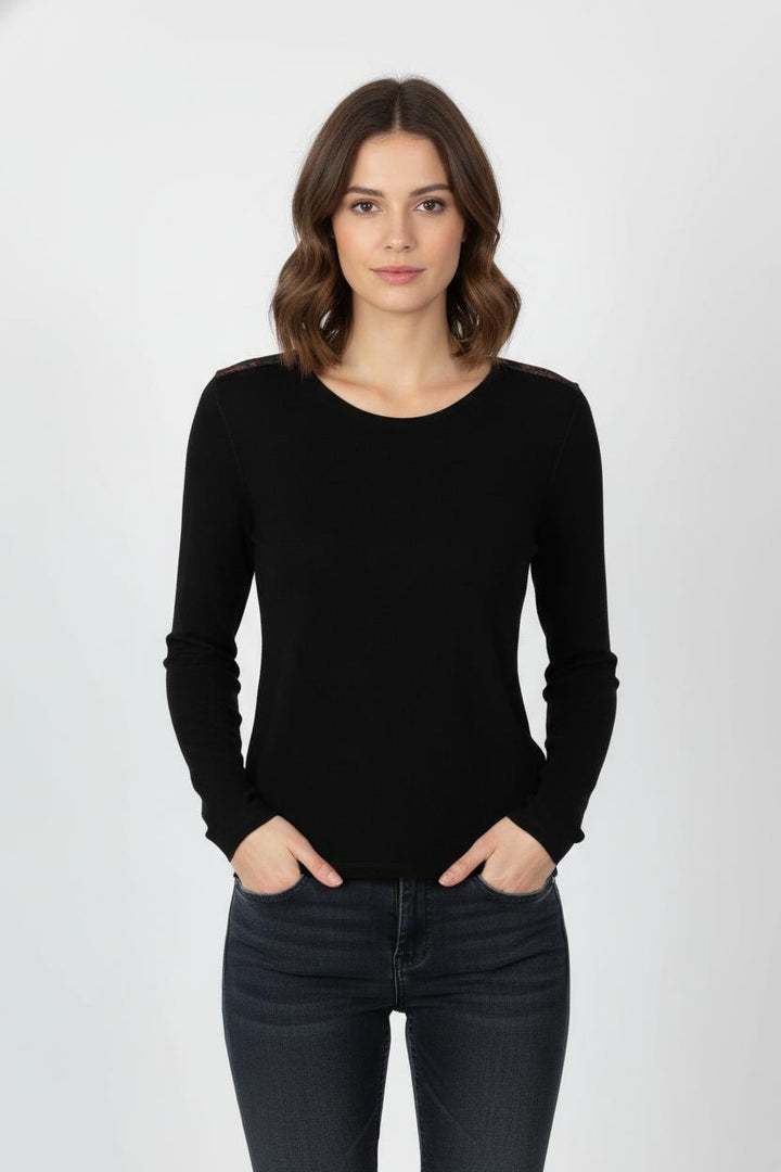 Pull Noir - Taille M/38 de la marque Indies | PARAD103913 - Vendu par Paradigme - Image 1