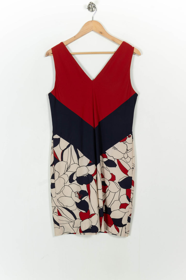 Robe Sans Manches Rouge Marine et Beige - Taille L/40 de la marque Indies | PARAD103917 - Vendu par Paradigme - Image 4