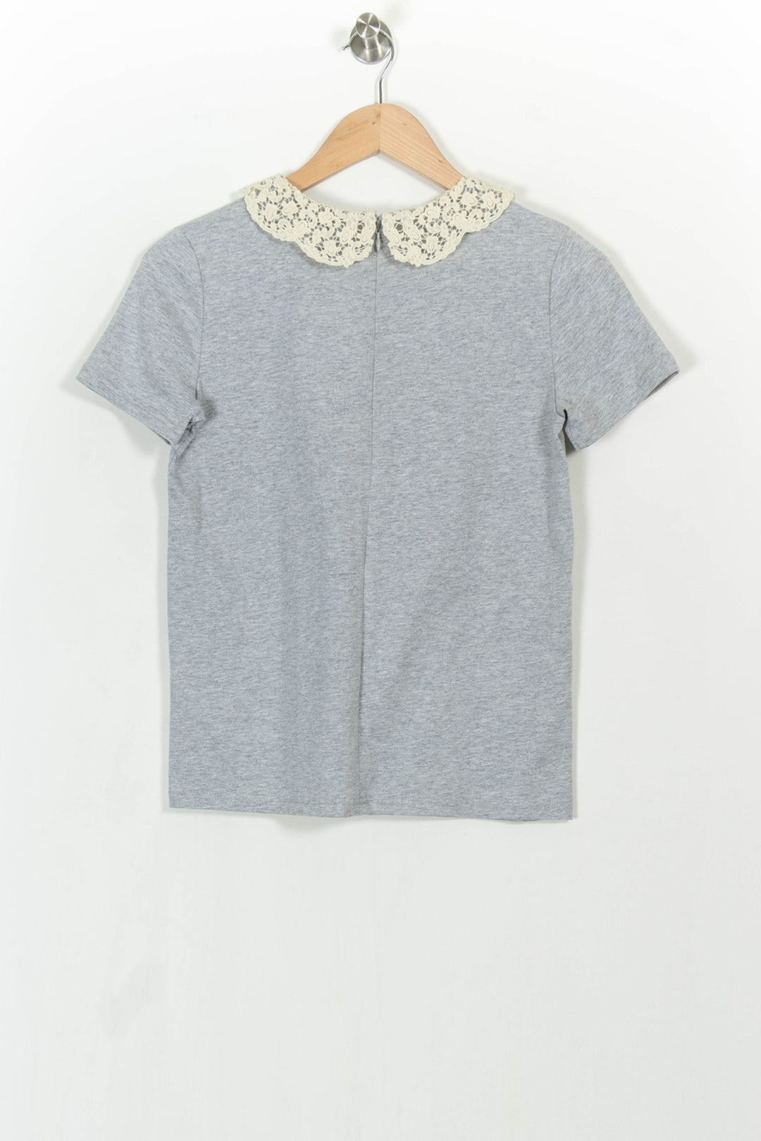 T-shirt Gris et Blanc - Taille S/36 de la marque Manoush | PARAD103928 - Vendu par Paradigme - Image 4