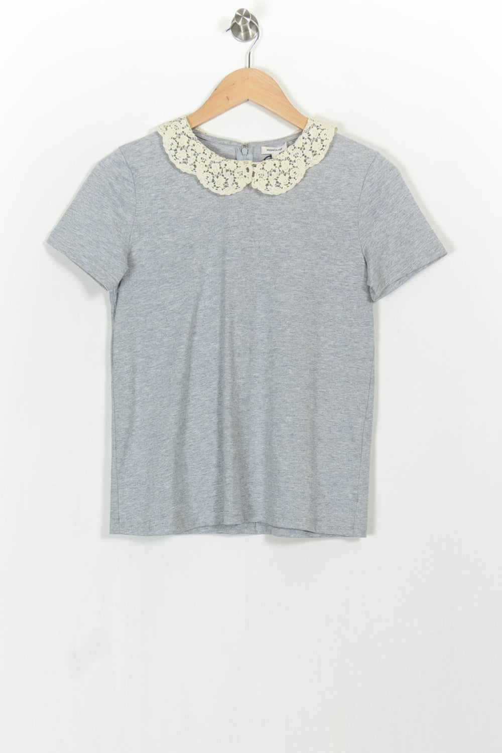 T-shirt Gris et Blanc - Taille S/36 de la marque Manoush | PARAD103928 - Vendu par Paradigme - Image 2