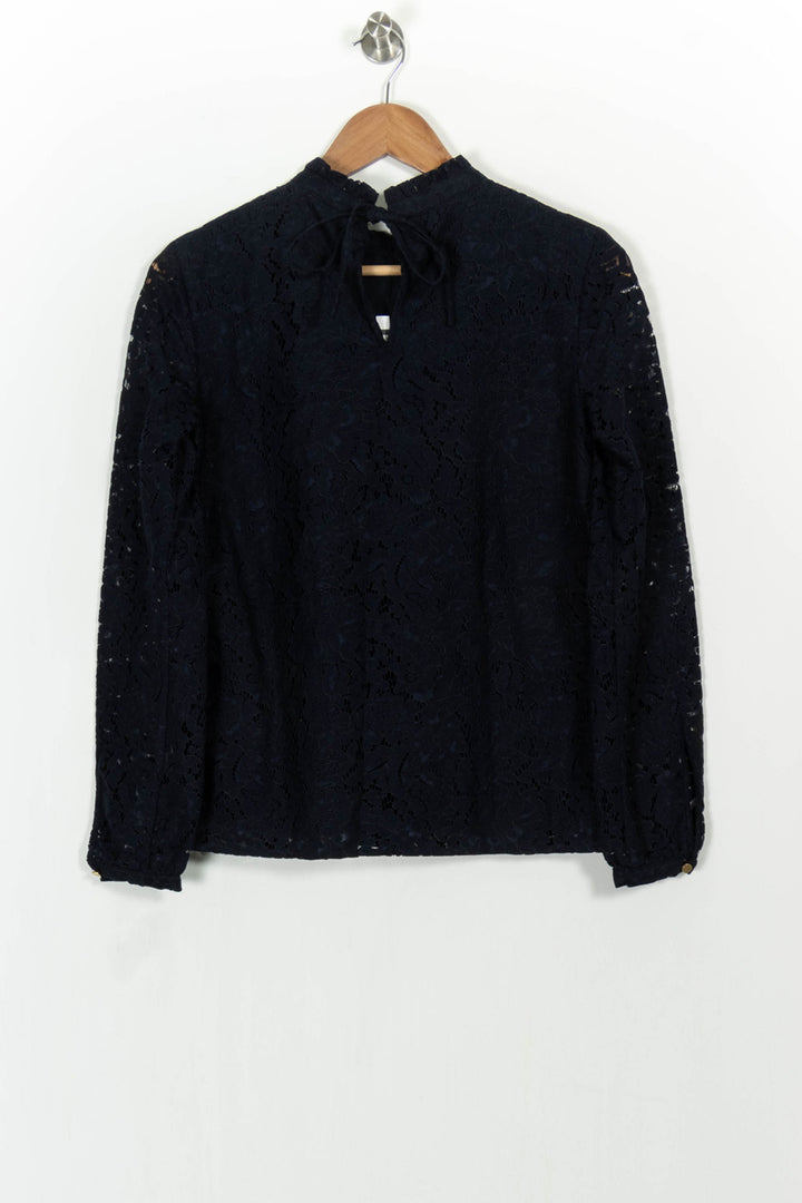 Blouse Dentelle Bleue - Taille S/36 de la marque Sézane | PARAD103929 - Vendu par Paradigme - Image 4