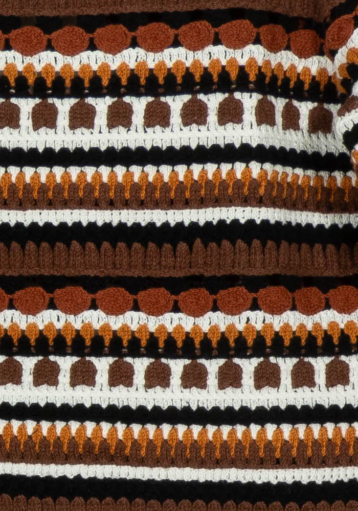 Top Marron et Blanc - Taille S/36 de la marque Sézane | PARAD103930 - Vendu par Paradigme - Image 3