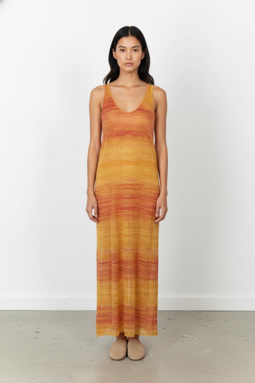 Robe Longue Orange et Rouge - Taille M/38 de la marque Zadig&Voltaire | PARAD103934 - Vendu par Paradigme - Image 1