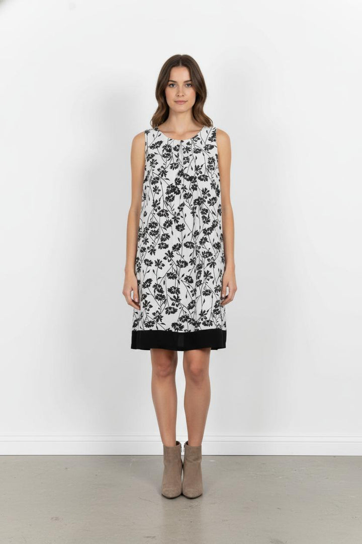 Robe Sans Manches Blanche et Noire - Taille XL/42 de la marque La Fée Maraboutée | PARAD103936 - Vendu par Paradigme - Image 1