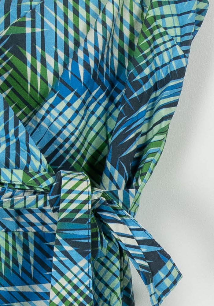 Robe Longue Bleu et Vert - Taille XS/34 de la marque La Fée Maraboutée | PARAD103941 - Vendu par Paradigme - Image 3