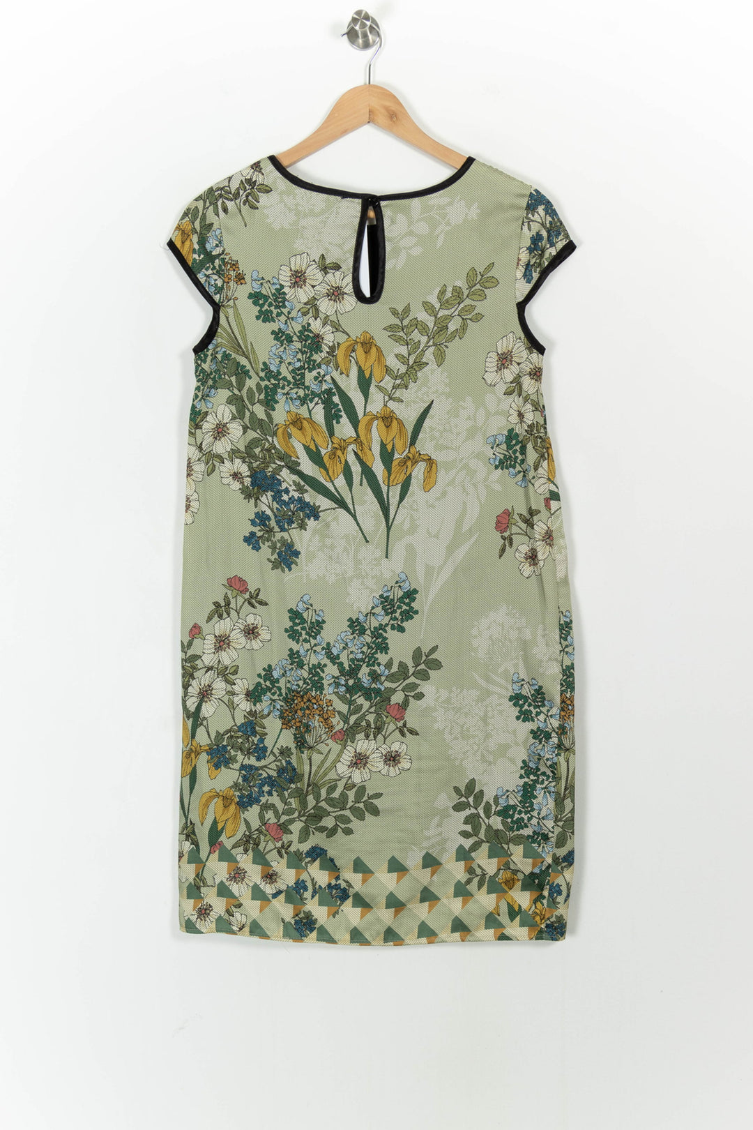 Robe Droite Verte et Jaune - Taille S/36 de la marque La Fée Maraboutée | PARAD103942 - Vendu par Paradigme - Image 4