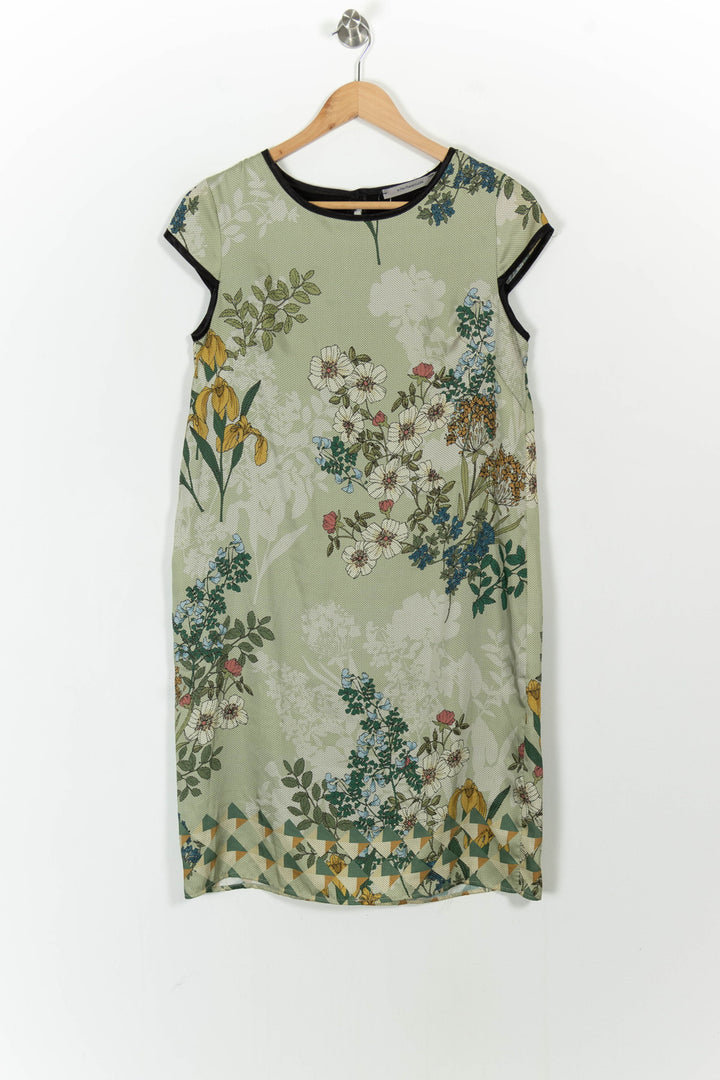 Robe Droite Verte et Jaune - Taille S/36 de la marque La Fée Maraboutée | PARAD103942 - Vendu par Paradigme - Image 2