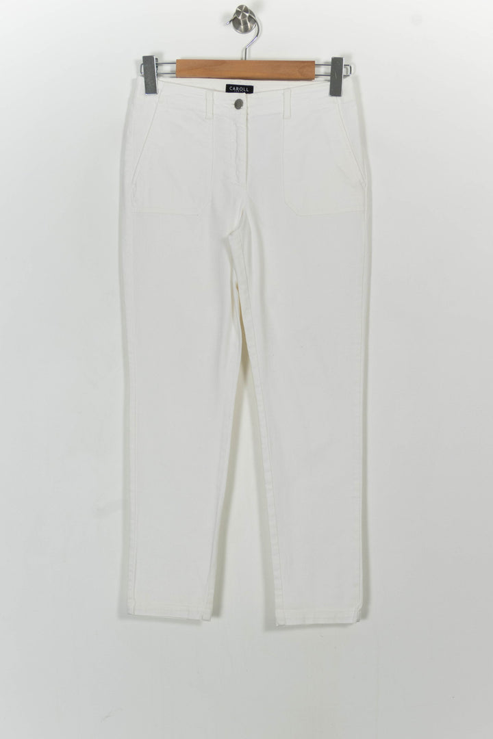 Pantalon Blanc - Taille S/36 de la marque Caroll | PARAD103943 - Vendu par Paradigme - Image 2