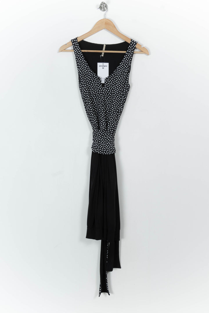 Robe Noire à Pois Blancs - Taille M/38 de la marque Indies | PARAD103945 - Vendu par Paradigme - Image 2