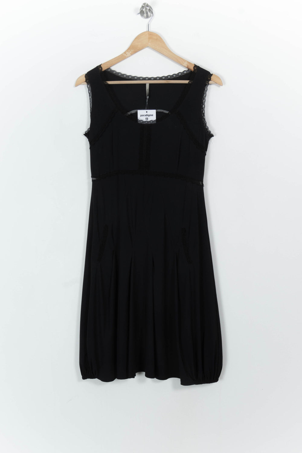 Robe Sans Manches Noire - Taille S/36 de la marque Indies | PARAD103946 - Vendu par Paradigme - Image 2