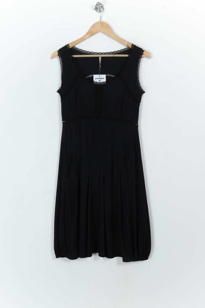 Robe Sans Manches Noire - Taille S/36 de la marque Indies | PARAD103946 - Vendu par Paradigme - Image 2