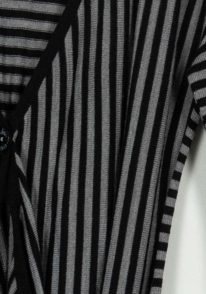 Gilet Long Gris et Noir - Taille S/36 de la marque Indies | PARAD103948 - Vendu par Paradigme - Image 3