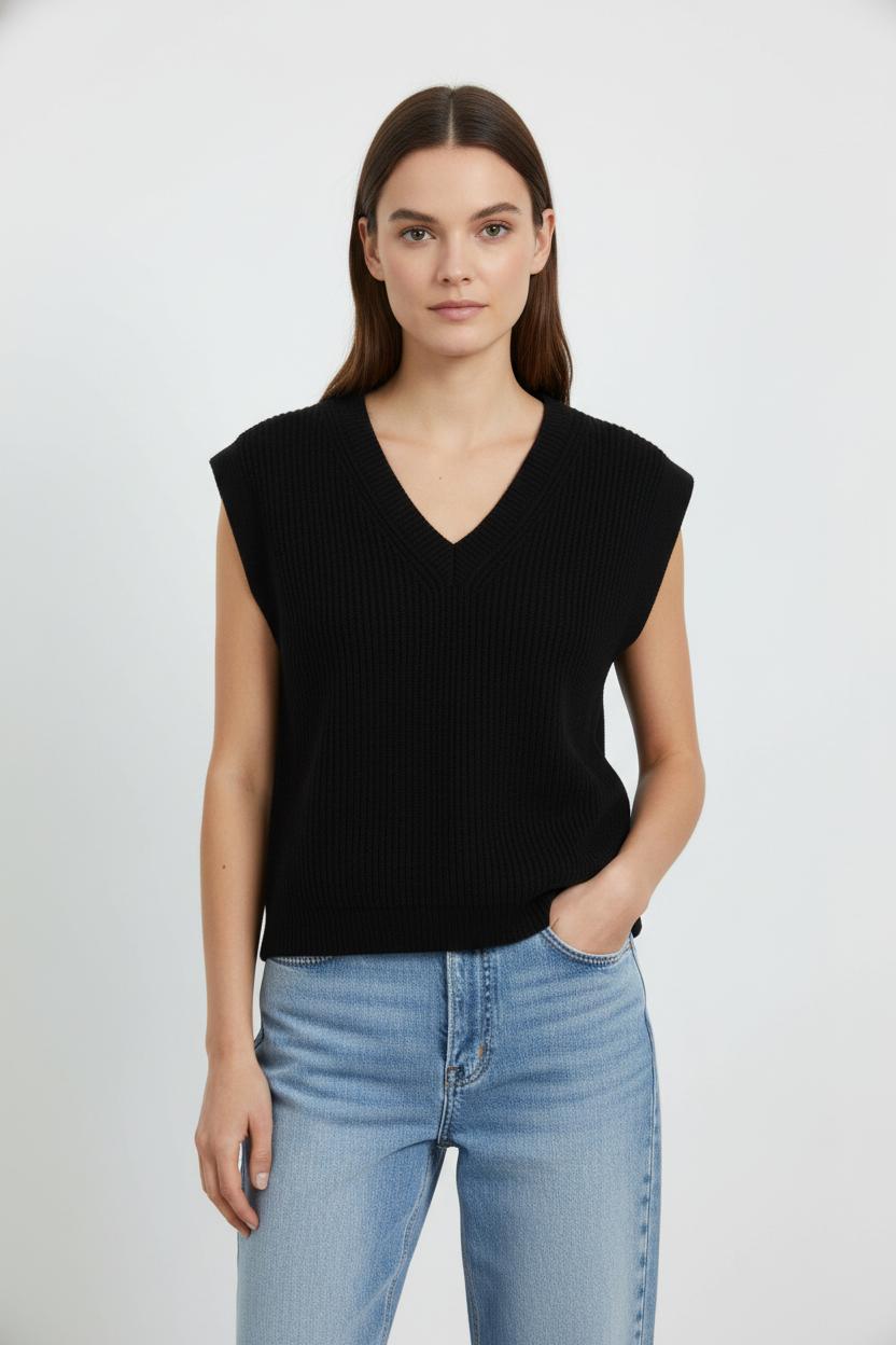 Débardeur Noir - Taille XS/34 de la marque Caroll | PARAD103955 - Vendu par Paradigme - Image 1