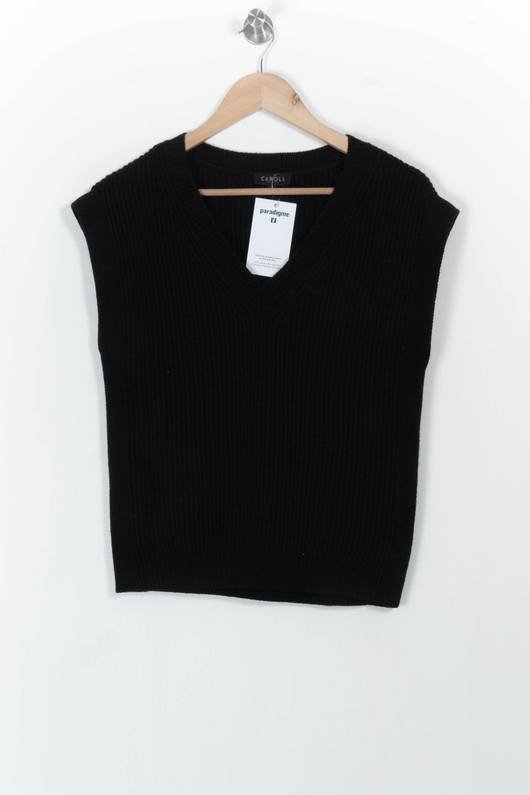 Débardeur Noir - Taille XS/34 de la marque Caroll | PARAD103955 - Vendu par Paradigme - Image 2