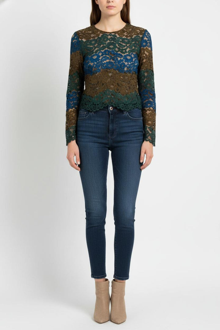 Blouse Bleu Vert et Marron - Taille S/36 de la marque Sandro | PARAD103958 - Vendu par Paradigme - Image 1