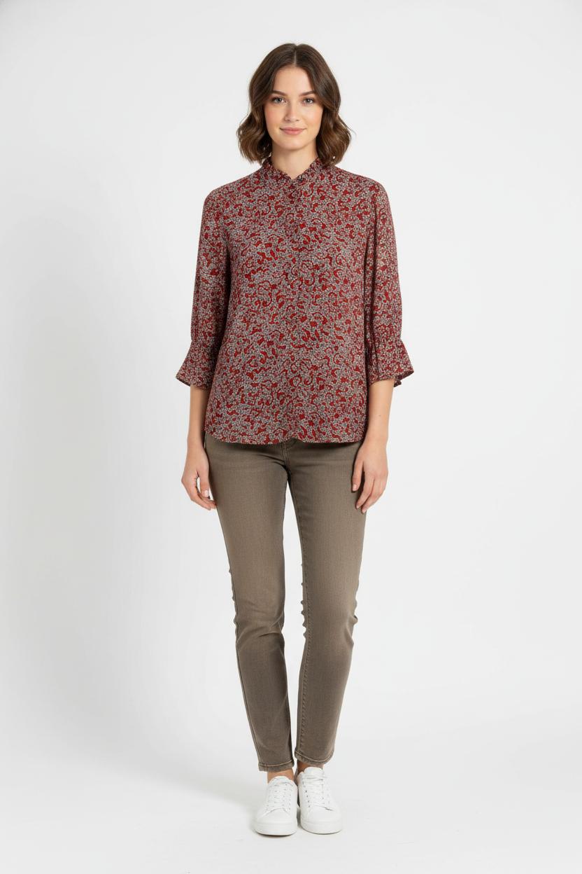 Blouse Rouge et Blanche - Taille XS/34 de la marque ba&sh | PARAD103962 - Vendu par Paradigme - Image 1