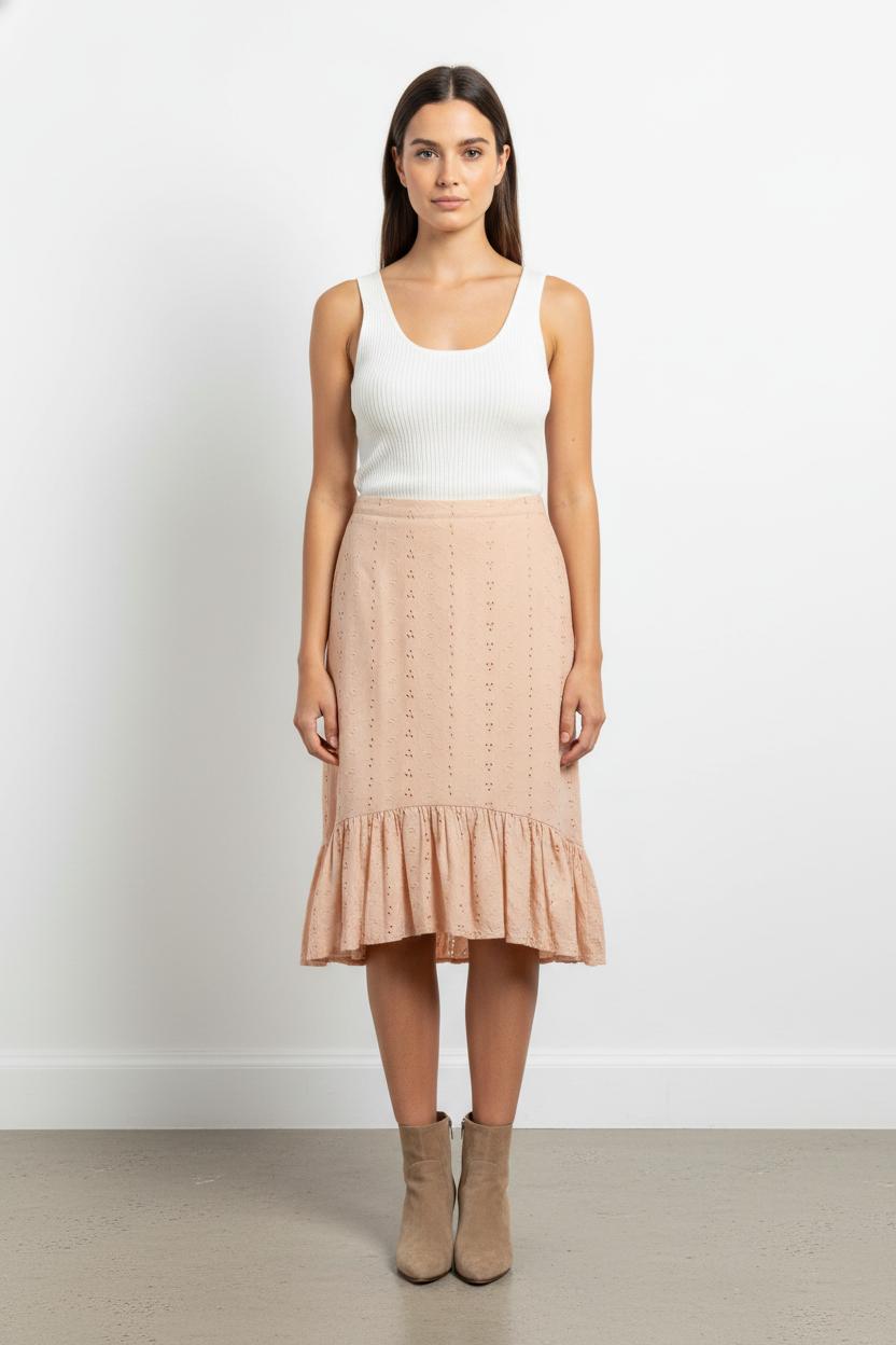 Jupe Midi Rose - Taille M/38 de la marque Maje | PARAD103964 - Vendu par Paradigme - Image 1