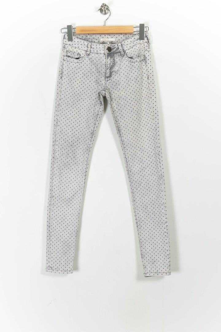 Jean Slim Gris à Pois Noirs - Taille XS/34 de la marque Maje | PARAD103966 - Vendu par Paradigme - Image 2