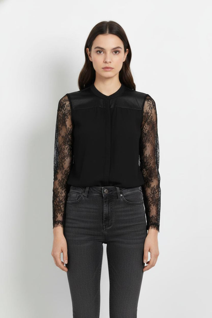 Chemise Noire - Taille XS/34 de la marque The Kooples | PARAD103970 - Vendu par Paradigme - Image 1
