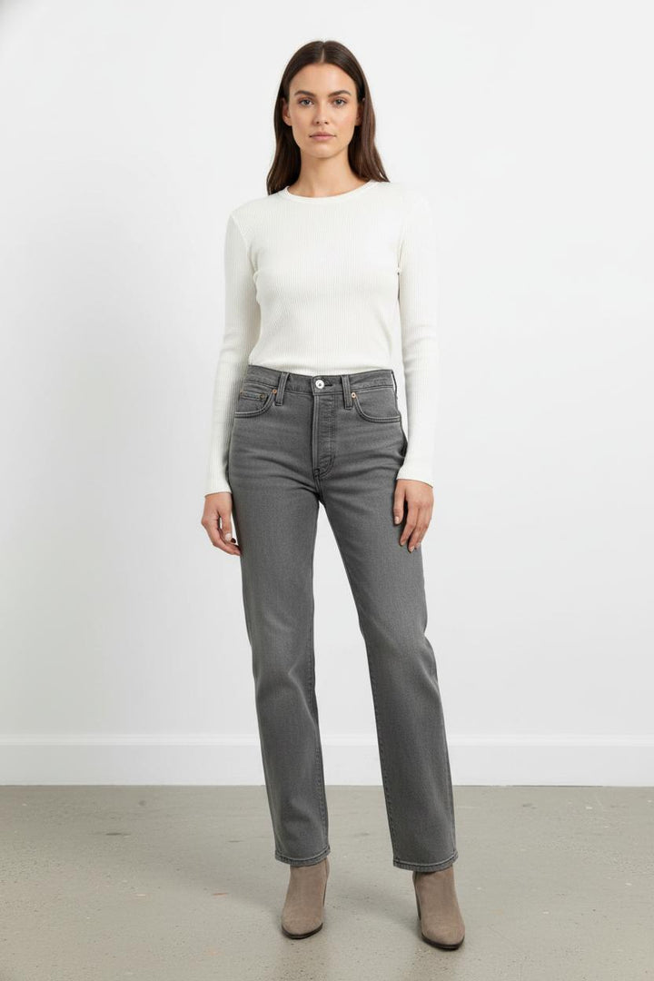Jean Droit Gris - Taille XS/34 de la marque Levi's | PARAD103971 - Vendu par Paradigme - Image 1