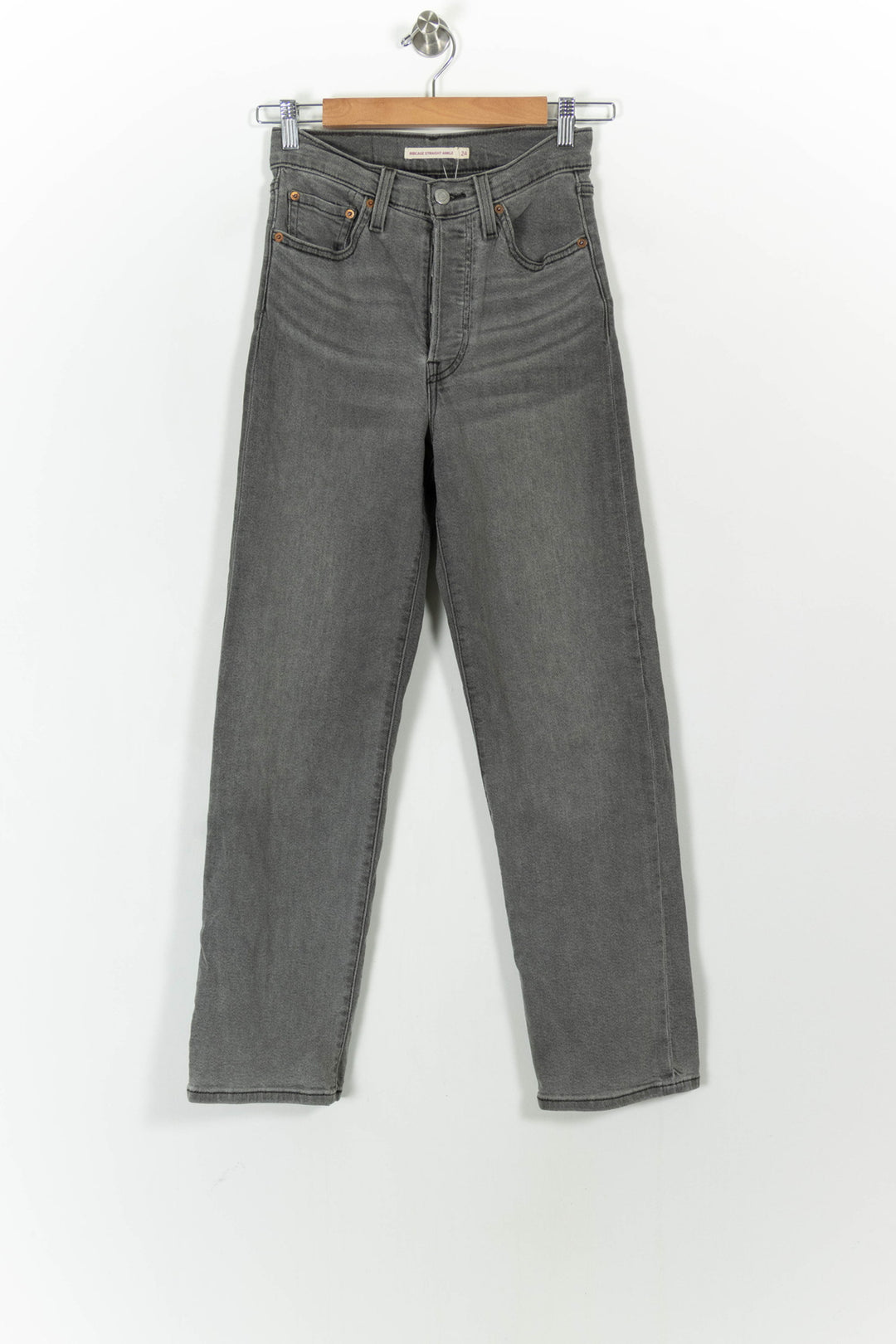 Jean Droit Gris - Taille XS/34 de la marque Levi's | PARAD103971 - Vendu par Paradigme - Image 2