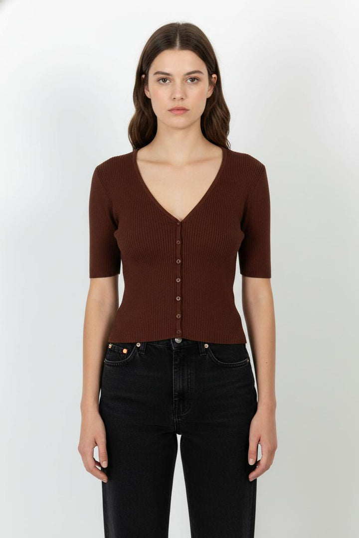 Gilet Marron - Taille XL/42 de la marque Petite Mendigote | PARAD103976 - Vendu par Paradigme - Image 1