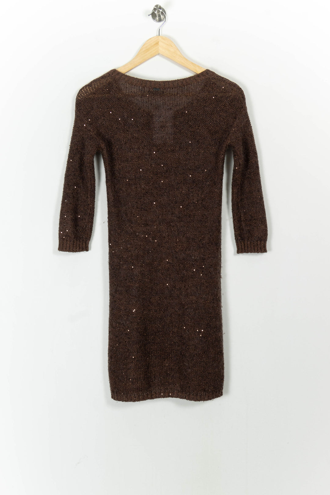 Robe Pull Marron - Taille XS/34 de la marque IKKS | PARAD103979 - Vendu par Paradigme - Image 4