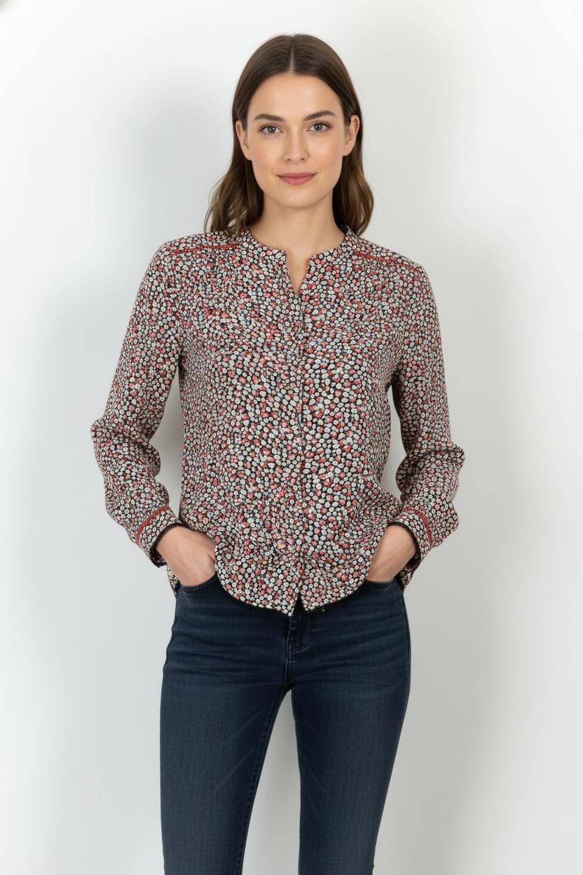 Blouse Rouge et Blanche - Taille M/38 de la marque Zadig&Voltaire | PARAD103981 - Vendu par Paradigme - Image 1