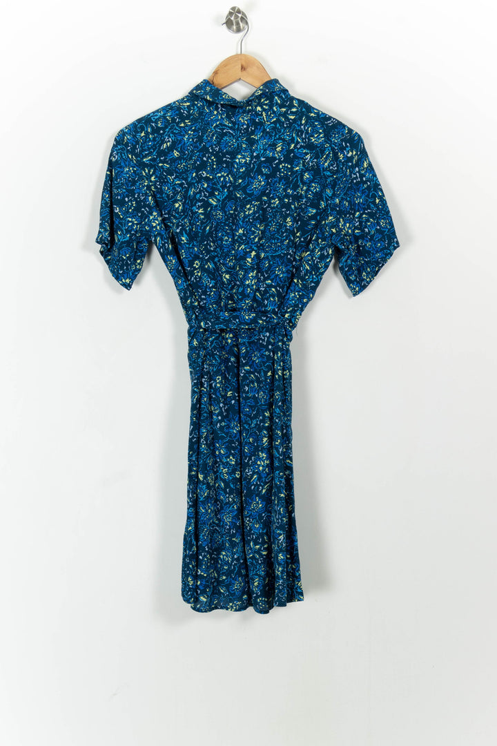 Robe Chemisier Bleue - Taille M/38 de la marque Caroll | PARAD103983 - Vendu par Paradigme - Image 4