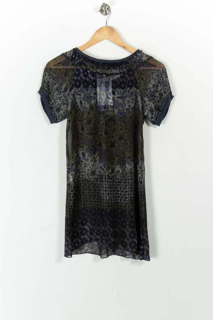 Blouse Bleue - Taille M/38 de la marque La Fée Maraboutée | PARAD103991 - Vendu par Paradigme - Image 4